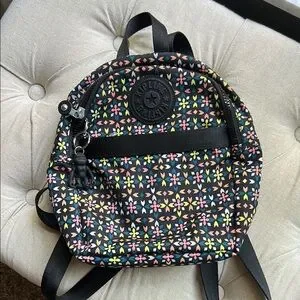 Kipling | Bags | Kipling Black Floral Mini Backpack With 
